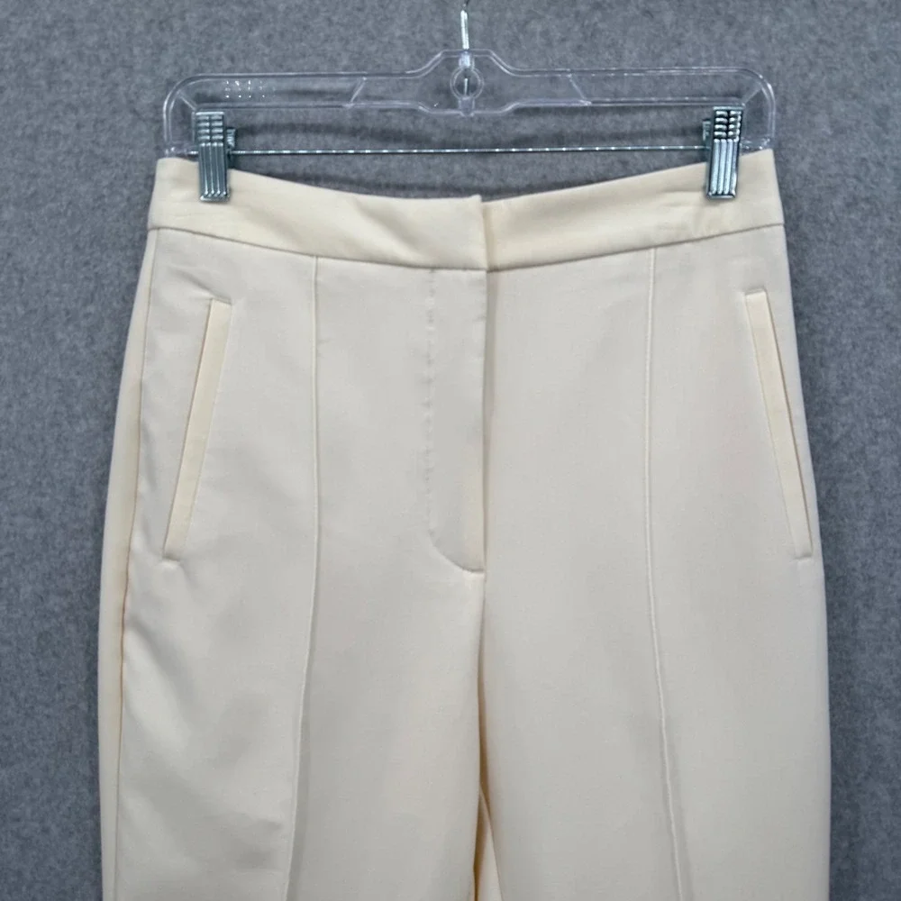 ZARA Cream High Waisted‎ Tailored Trousers Pants Women Medium No Wrinkle